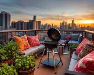 Barbecue da balcone per grigliate in città
