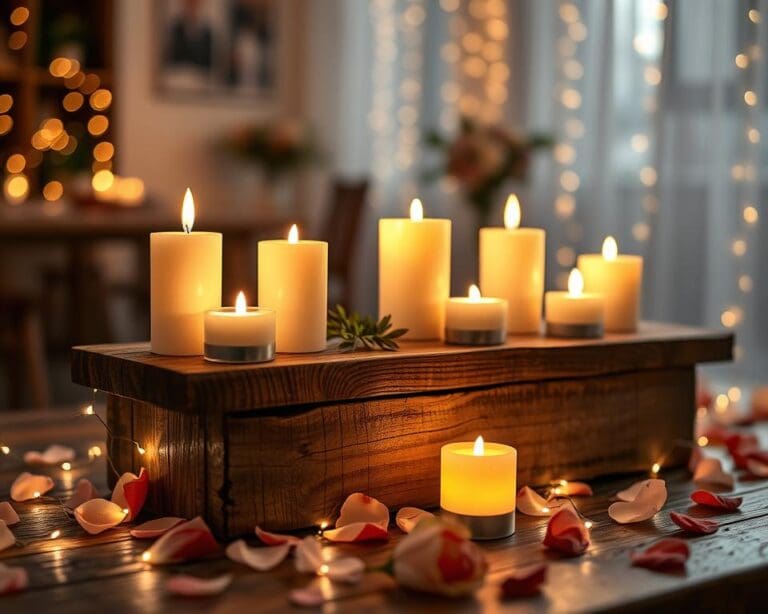Candele LED per un’atmosfera romantica