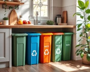 Cestini per la raccolta differenziata in cucina