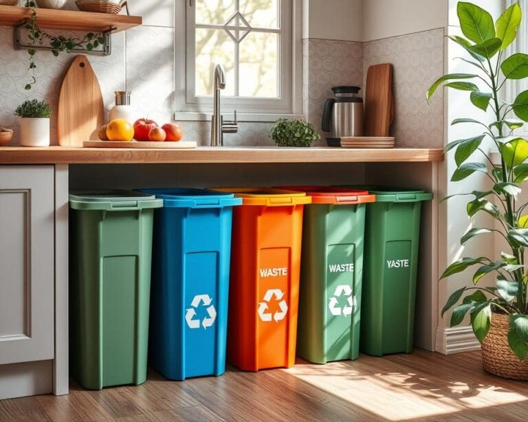 Cestini per la raccolta differenziata in cucina