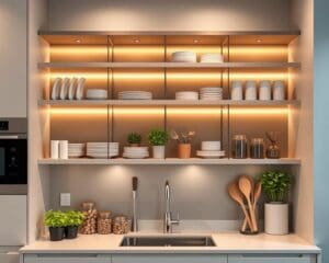 Idee per organizzare la cucina con scaffali moderni