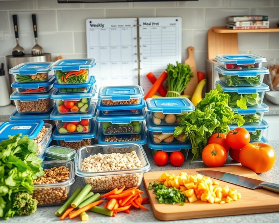 Preparazione pasti settimanali per risparmiare tempo