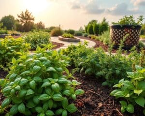 erbe aromatiche in giardino