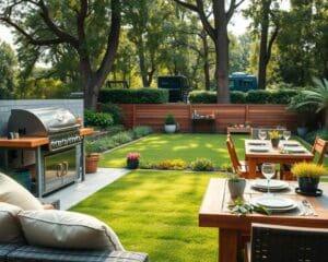 zona barbecue in giardino