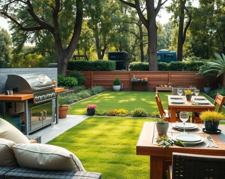 zona barbecue in giardino